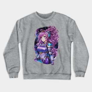 Across the Andromeda Galaxy: Extraordinary AI Anime Character Art Crewneck Sweatshirt